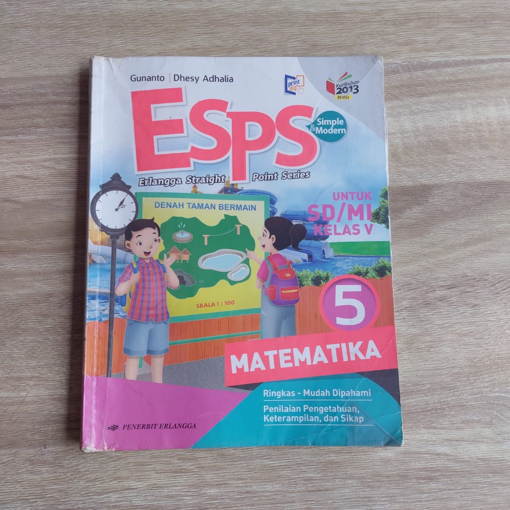 

BUKU ESPS ERLANGGA STRAIGHT POINT SERIES MATEMATIKA UNTUK SD/MI KELAS V/5 ERLANGGA