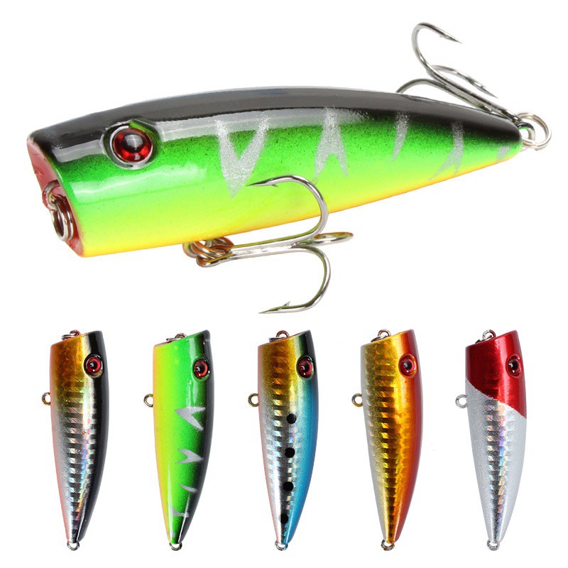 SYFishing 1Pcs Classical Laser Popper Umpan Pancing 7cm/9.3g Swimbait Fishing Lure Ikan Floating Bass Bait Wobbler Kail Memancing Tackle