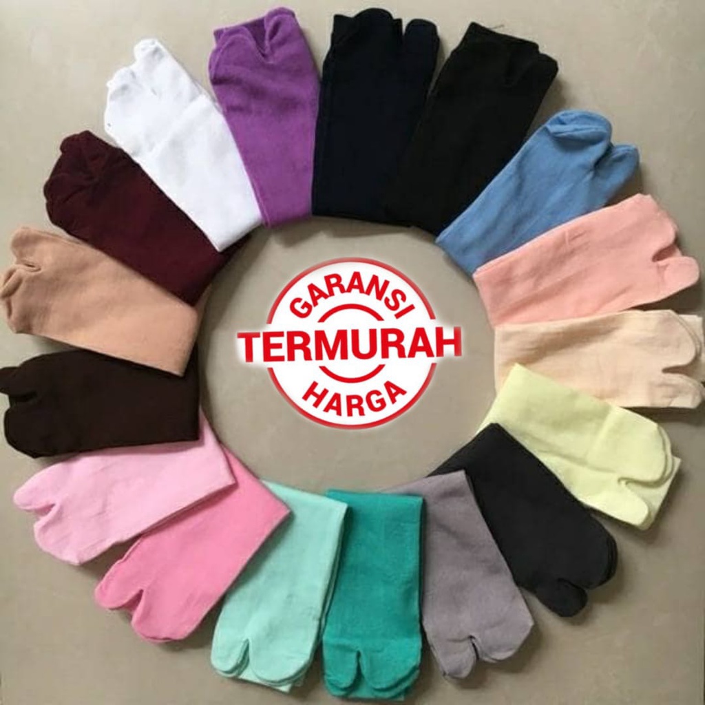 KAOS KAKI MUSLIMAH KAOS KAKI JEMPOL BAHAN  POLYSTER TERMURAH