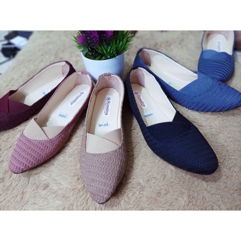 flat shoes rajut wanita