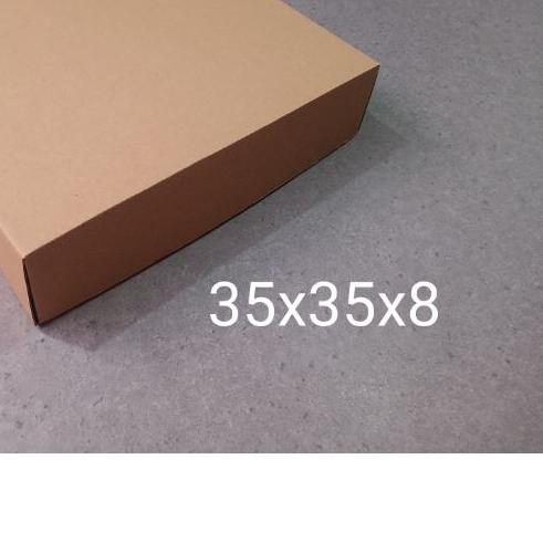 

➯ (10pcs) Kardus Uk. 35 x 35 x 8 cm....Die Cut kotak Kue, snack -aksesoris-dll model box pizza ♪