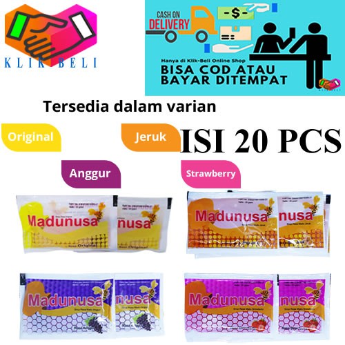 (PROMO 20 PCS) Madu Nusantara Herbal 20ml Sehat Bertenaga Penambah Nafsu Makan Madunusa Varian Rasa