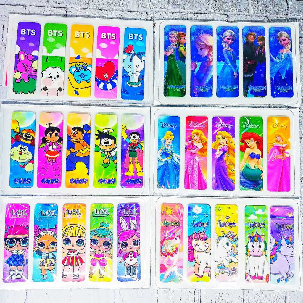 Pembatas buku  plastik kartun disney sticky note 1isi 100 