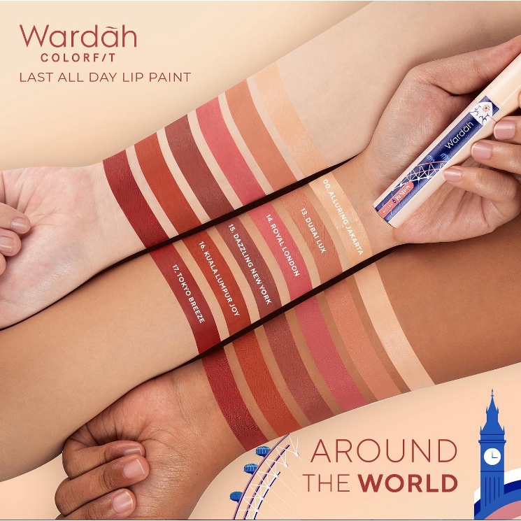 Wardah Colorfit Last All Day / Around the World Lip Paint Lip Cream