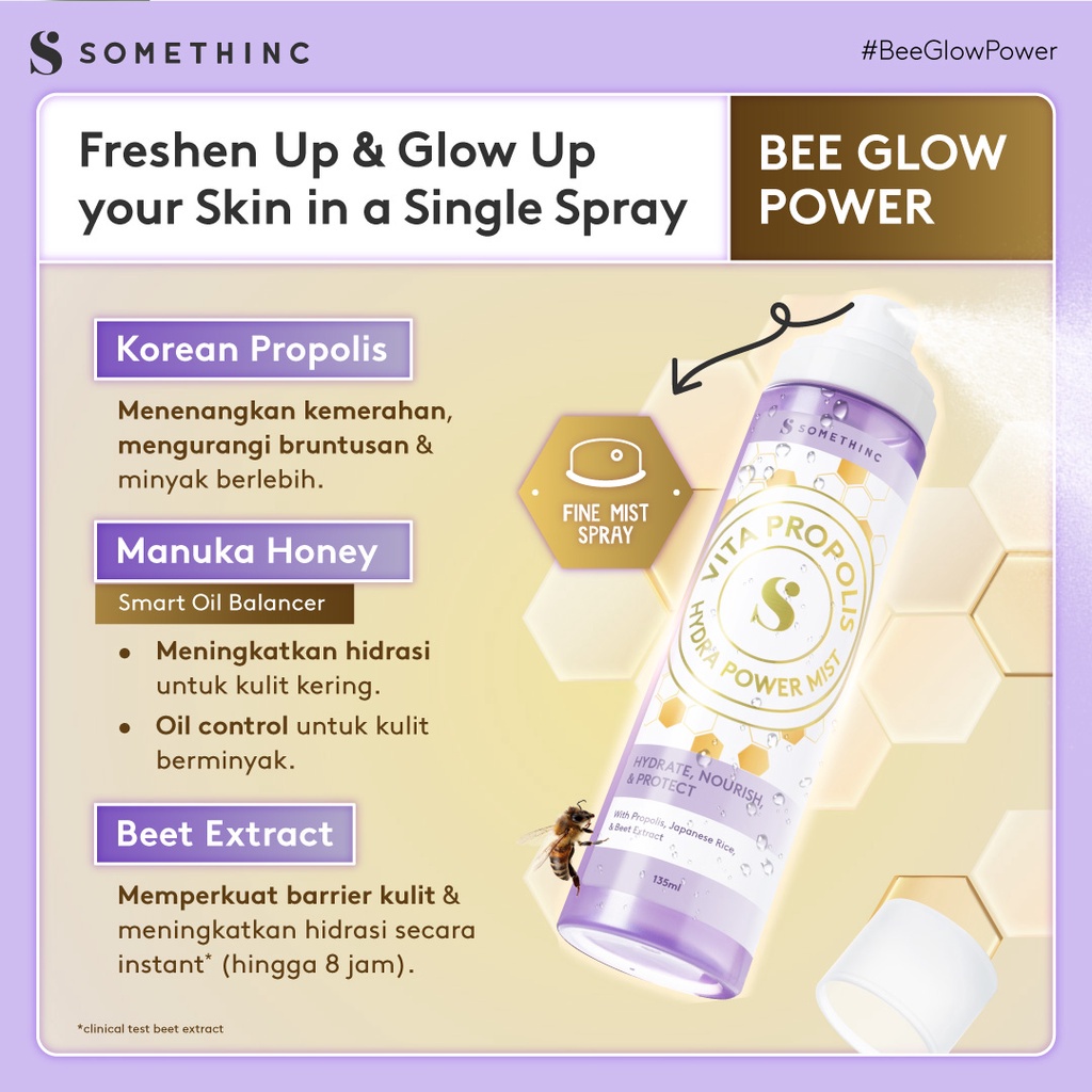 ☘️ CHAROZA ☘️ SOMETHINC Bee Power Series Propolis Face Mist / Sleeping Mask / Lip Serum