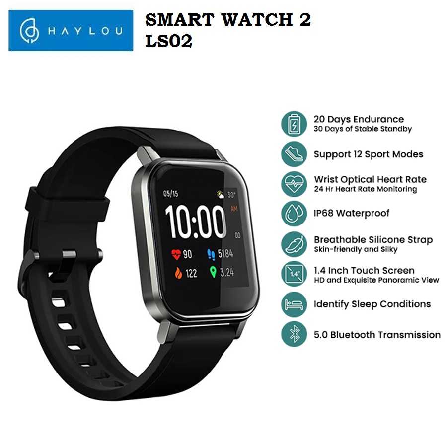 HAYLOU Smart Watch 2 - LS02 - IP68 Smart Watch with Heart Rate Monitor