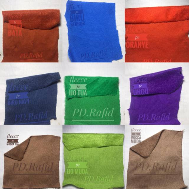 kain bahan switer fleece pe gramasi 280