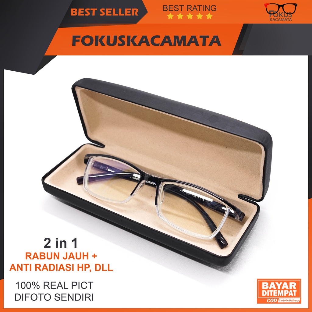 KACAMATA LENSA MINUS + anti radiasi (BLURAY) kacamata minus pria wanita / kacamata rabun jauh/ kacam
