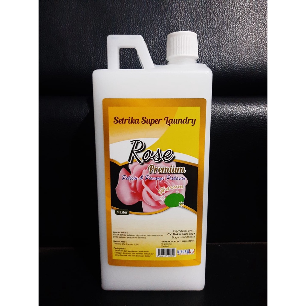 Paket 5 Pcs Pewangi Pakaian Pelicin Setrika Rose Premium Super Laundry Pelembut 1 Liter