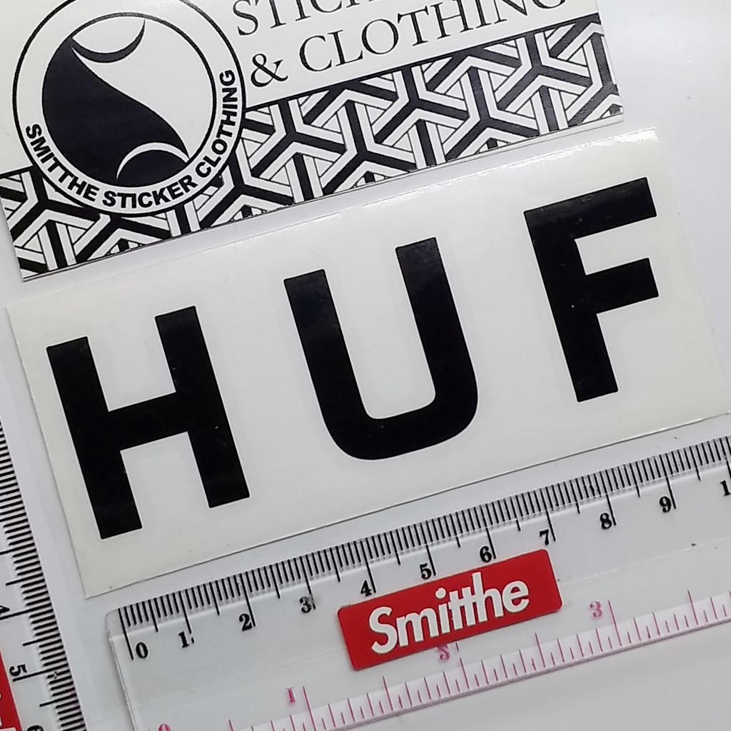 Stiker HUF Logo Cutting Sticker untuk aksesoris Motor Mobil