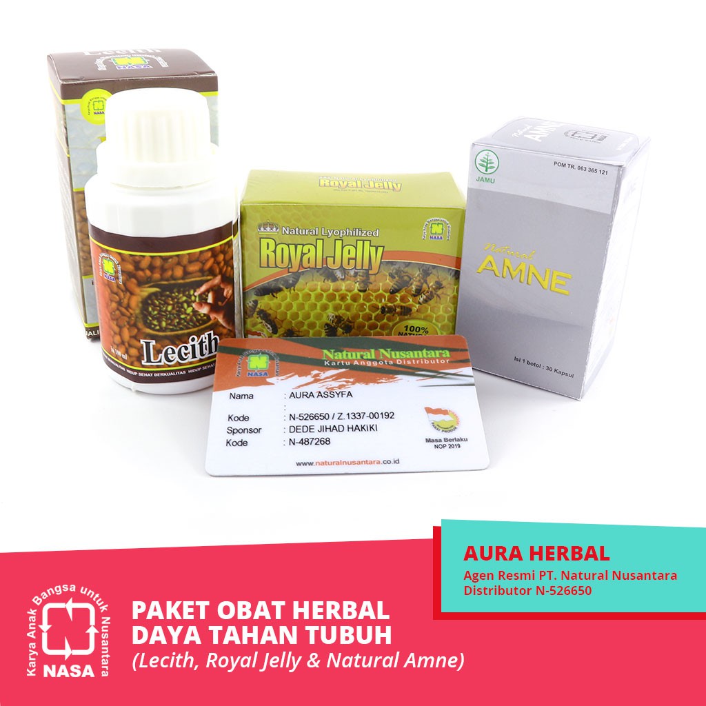 Obat Herbal Daya Tahan Tubuh Nasa Lecithin Royal Jelly Asam Amino Evolution