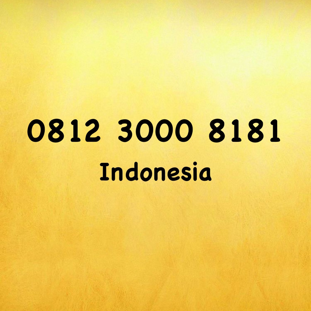 Nomor Cantik Simpati Double AB - BIBI - 81 - 000 - 0812 3000 8181