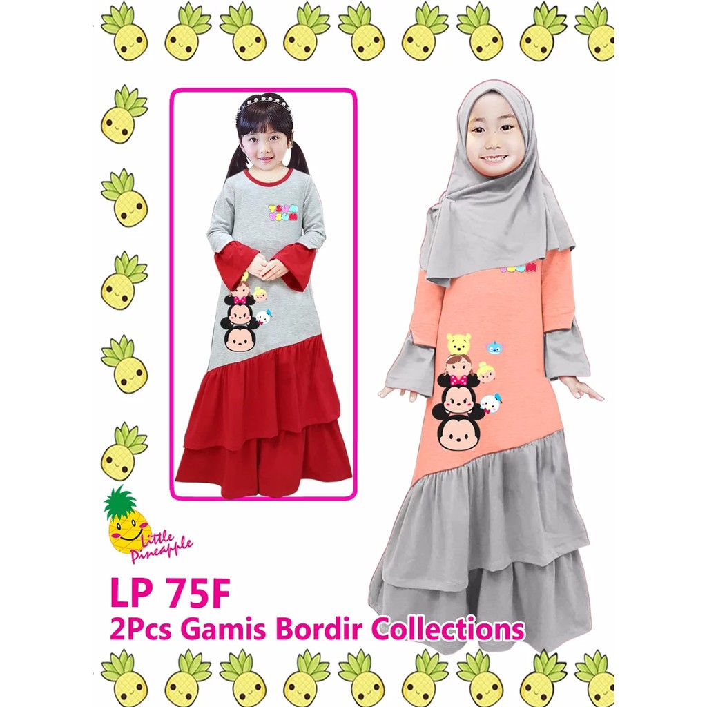 Gamis Anak Bordir Little Penapple 75F