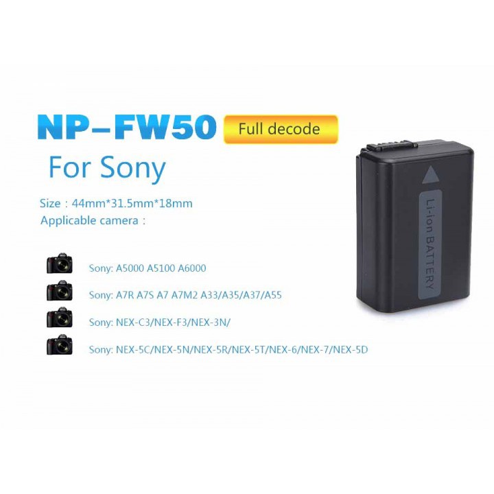 Original KINGMA NP-FW50 Battery Free Case
