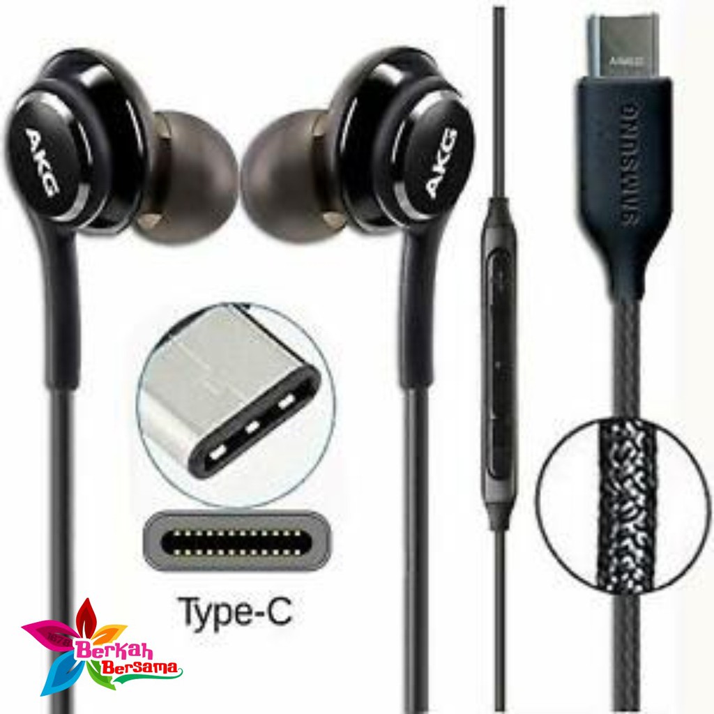 BM038 TIPE C a90 a80 note10 10+ note20 s20 s20+ s21 s22 s22ultra a73 z flip 3 zflip 4 z fold 3 z fold 4 headset Hf headsfree  earphone Samsung tipe c  Tuned by akg original BB2800