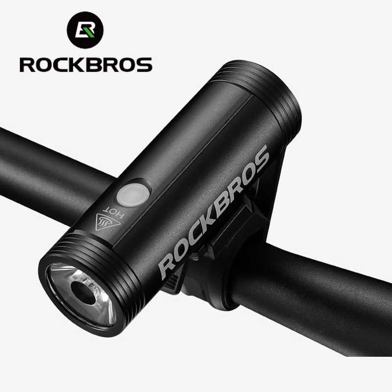 Rockbros Lampu Sepeda USB Rechargeable 2000mAh 400 Lumens / Lampu Sepeda Depan Sepeda USB Charger Cas Casan Tahan Lama Rockbros Anti Air LED / Lampu Speda Sepedah Depan Ontel Onthel Gunung Mtb Bmx Rockbros / Lampu Senter Sepeda Depan Gowes Super Terang