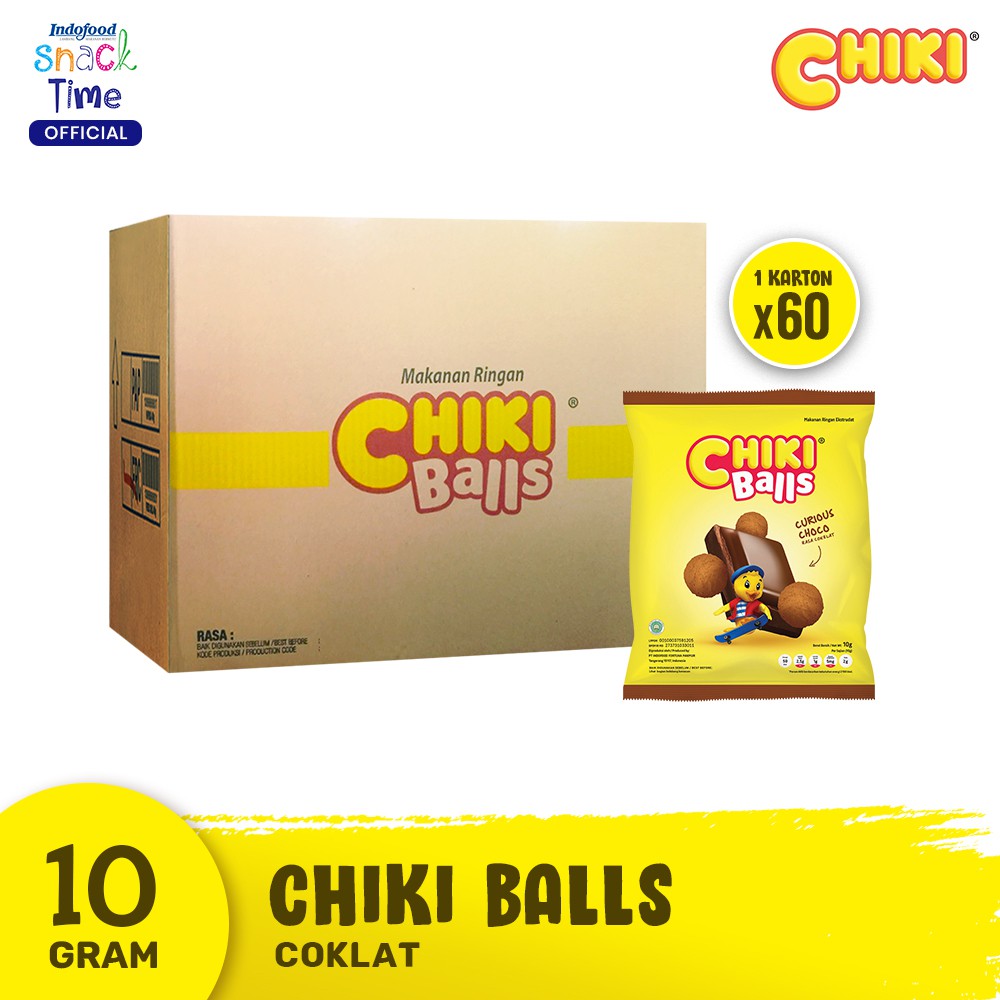 

Chiki Ball Coklat 10 Gr - 60 Pcs