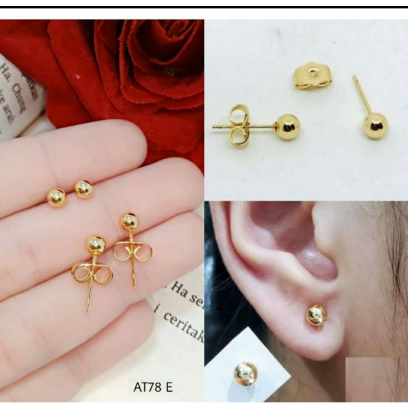 Anting pentol polos / anting giwang polos