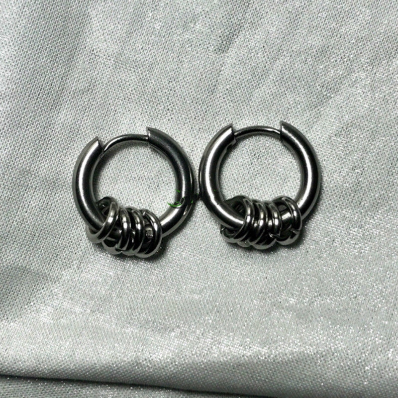 Anting Bahan Titanium Steel Gaya Retro