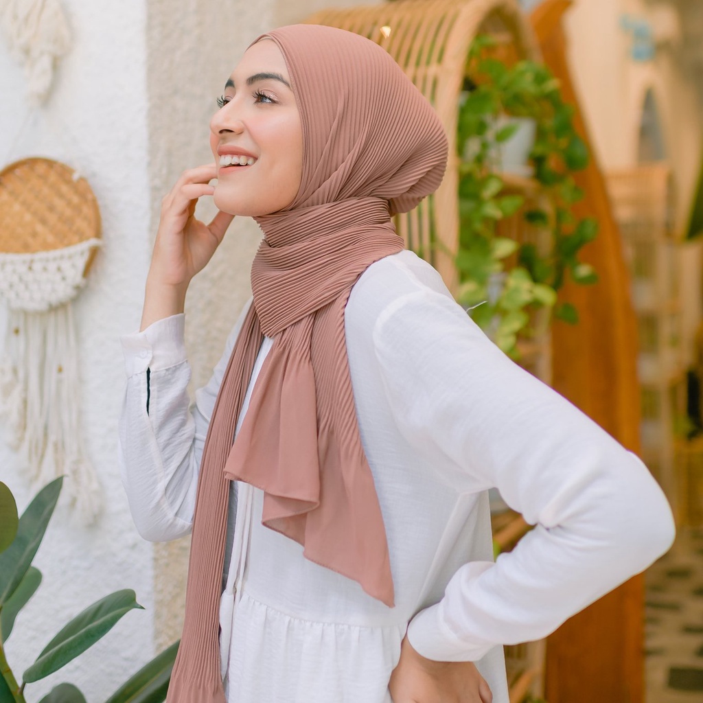 Lozy Hijab - Bawal Pleats Shawl ( Pashmina Plisket )-1