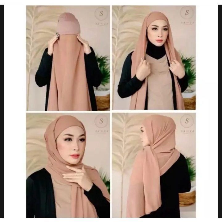 TERMURAH PASHMINA INNER 2IN1 / PASHMINA CERUTY BABY DOLL 180*75 PREMIUM