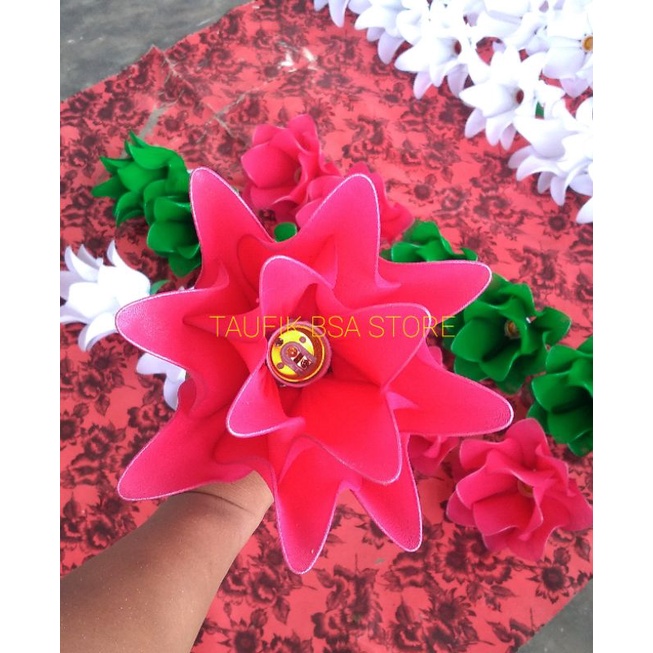 Standing Lampu Bunga Stoking / Kap Lampu Hias Bunga Stoking Dekorasi Fariasi Warna