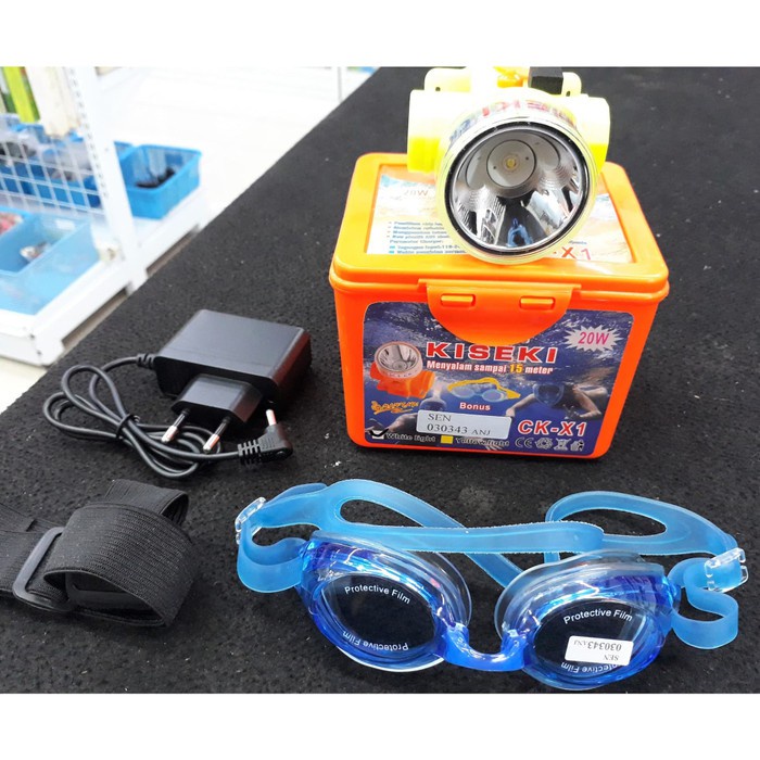 Senter Kepala Sepeda KISEKI CK-X1 35 Watt KISEKI CK-X1 Waterproof Bonus kacamata Selam