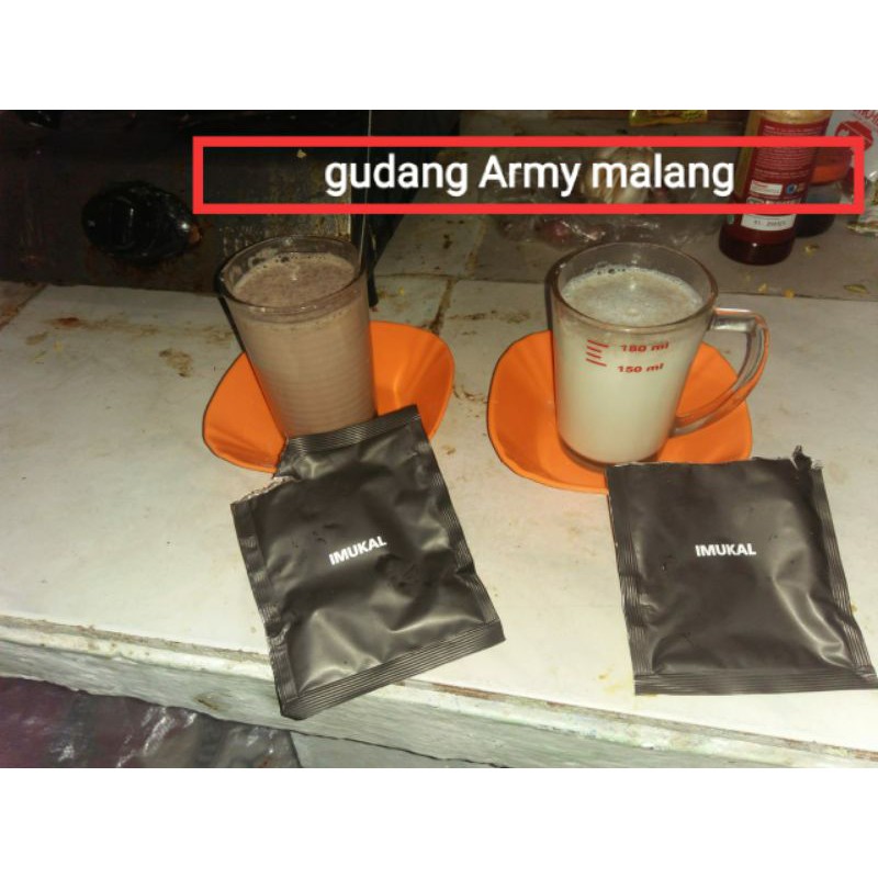 

Imukal TNI atau suplemen ada dua rasa vanilla sama coklat