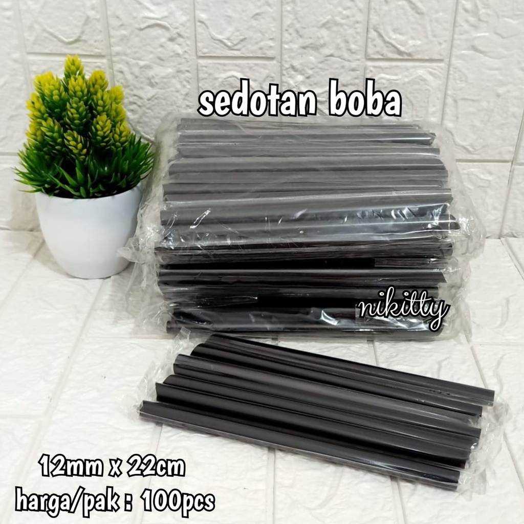 Sedotan - Plastik Bubble Boba - Sedotan Bubble Boba Jumbo Steril 12mm