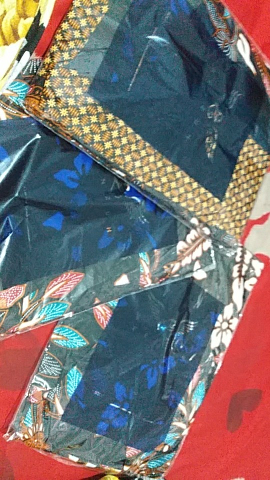 Coupel Ruffle Sarimbit Batik Kombinasi Terbaru Ready Sampai Jumbo Ld120 110 Gamis Modern