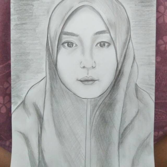 

Sketsa wajah pensil manual A4