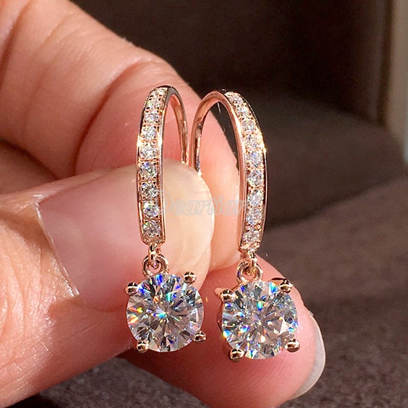 Anting Buckle Micro-Set Bahan Zirkon Untuk Pengantin