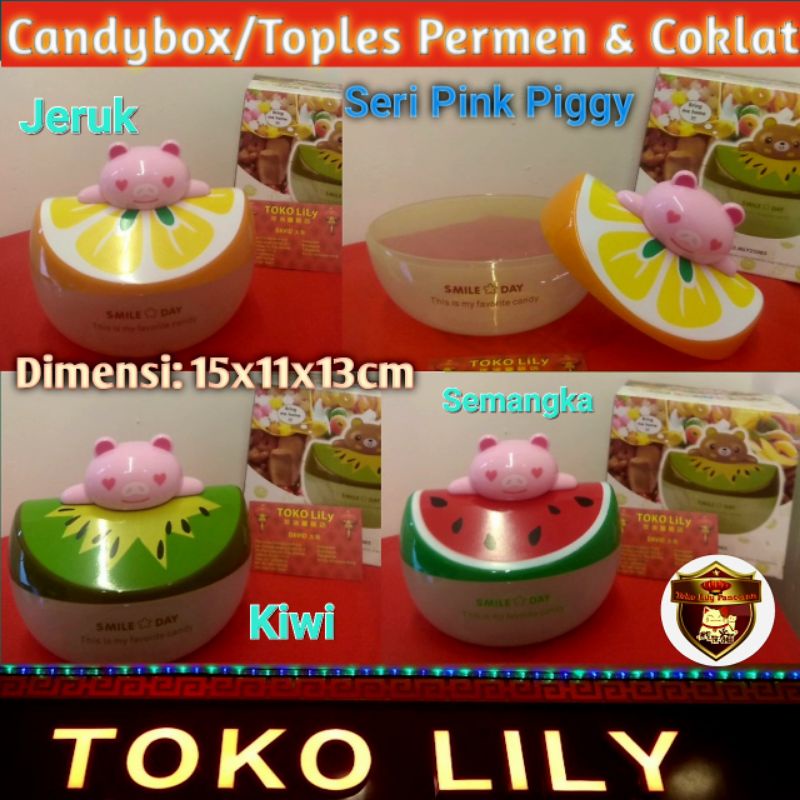 Toples Permen Fruity / Candy Box / Tempat Permen Coklat Seri Buah