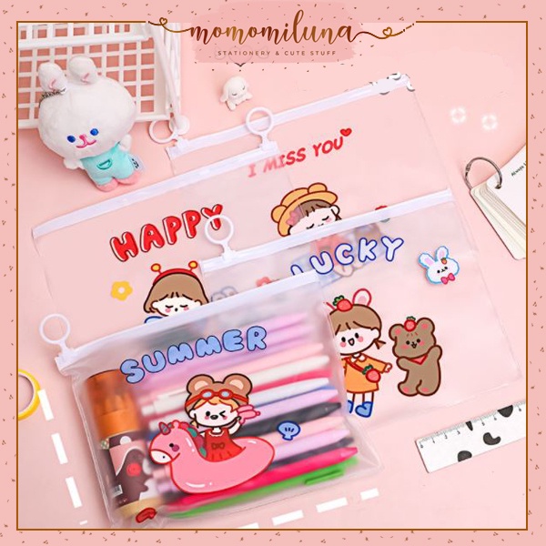 

Zipperbag Tempat Pensil Lucu Cute Little Girl kantong serbaguna MK1101