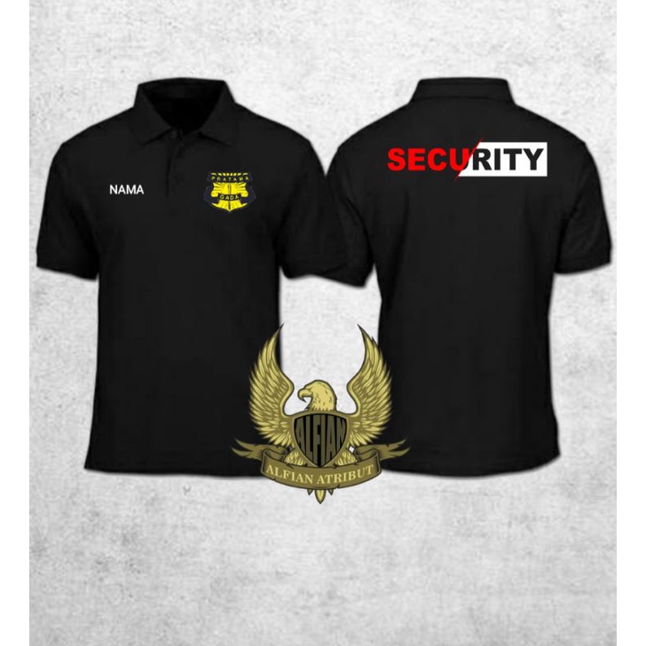 Kaos kerah security,kaos polo atasan security lengan pendek