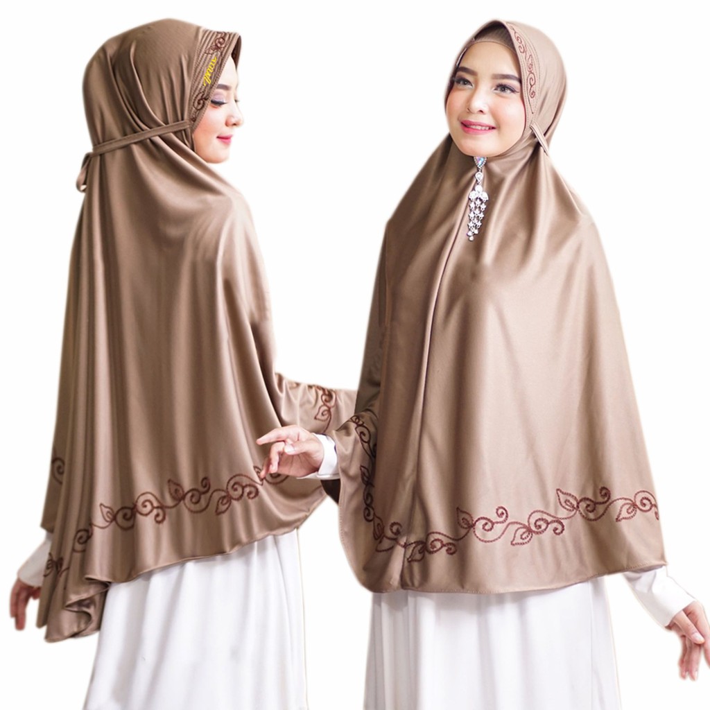 Bergo Maryam Jumbo Instan Jersey Jumbo ena  /Jilbab Bergo Corneli Instan Tali Belakang(bergo corneli)-2