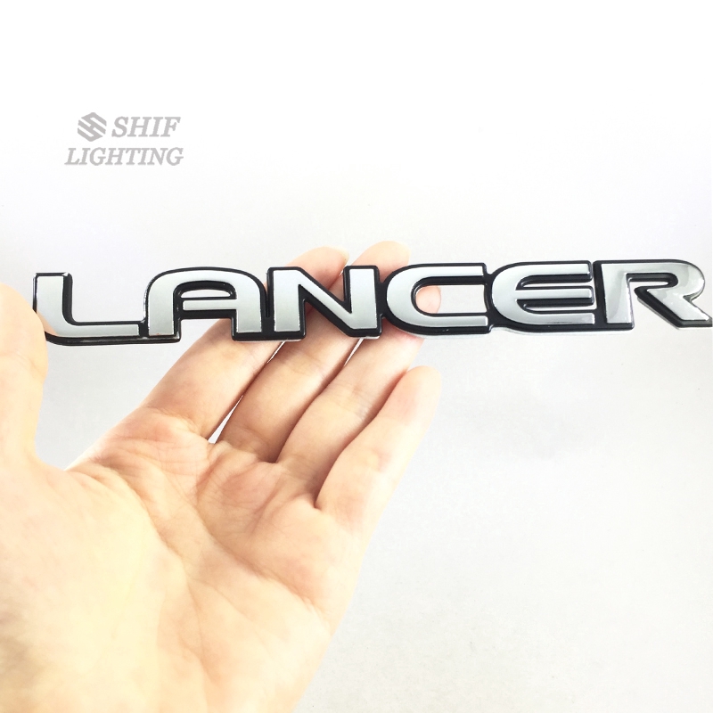 1Pc Stiker Emblem Logo LANCER Bahan ABS Krom Untuk Bagasi Belakang Mobil MITSUBISHI LANCER