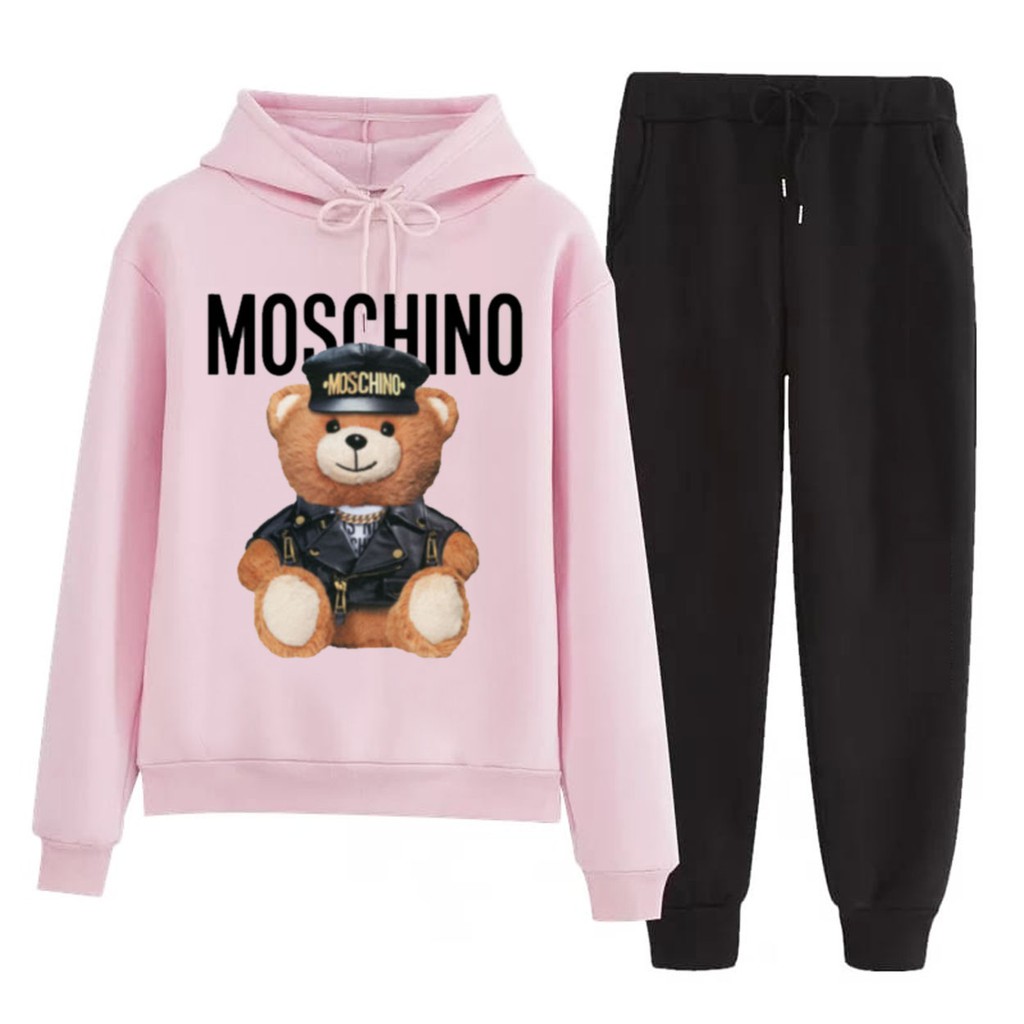 Bess - Setelan Set Jogger Wanita / Setelan Set Hoodie MSCHINO POLICE