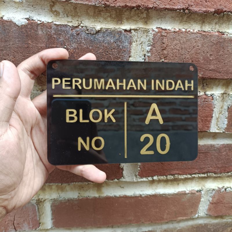 PAPAN NOMOR RUMAH / PAPAN ALAMAT RUMAH AKRILIK / nomor rumah / alamat rumah