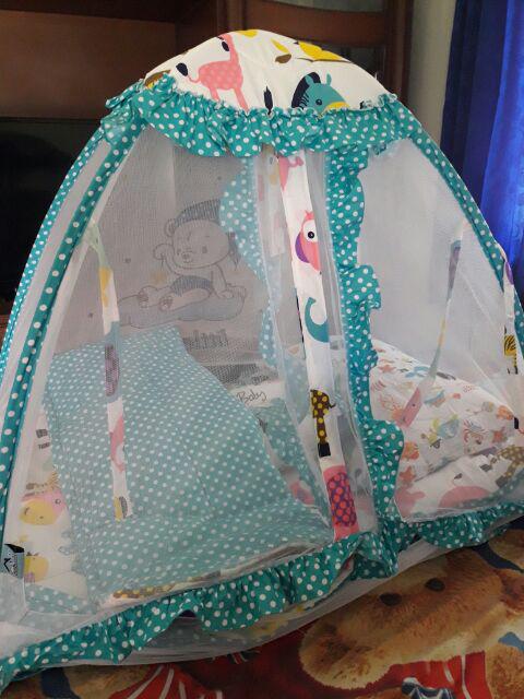 5. Matras Bayi Lembaran Ukuran 65*95cm Paket5.2l(matras+2guling+1bantal Petak+1bantalcrown+bedcover)