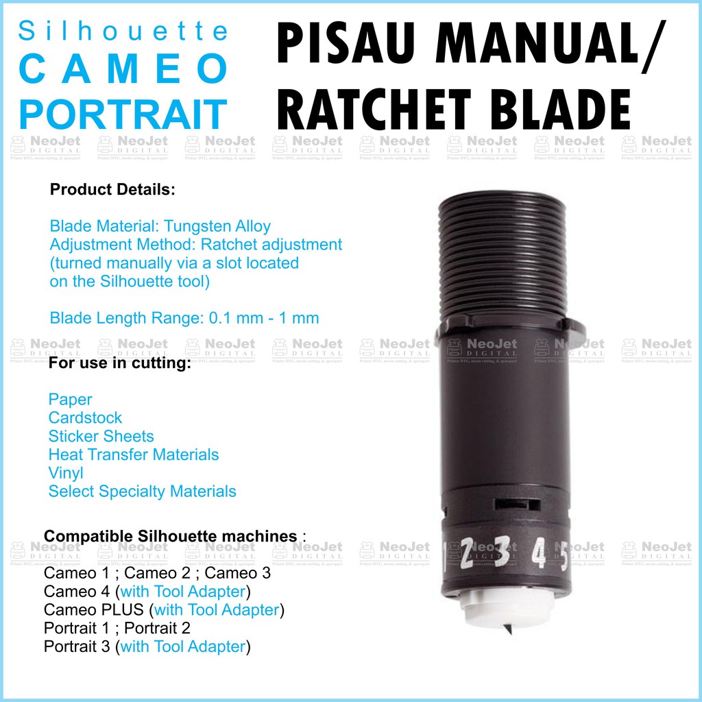 

Pisau Manual Cameo Ratchet Blade Mesin Cutting Silhouette Cameo Curio Original Asli