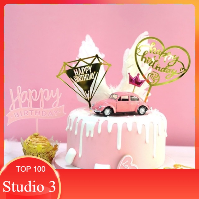 Studio3 Tusukan Kue Ulang Tahun Topper Ucapan Birthday Acara Pesta Cake Toper Dekorasi Ultah  10532