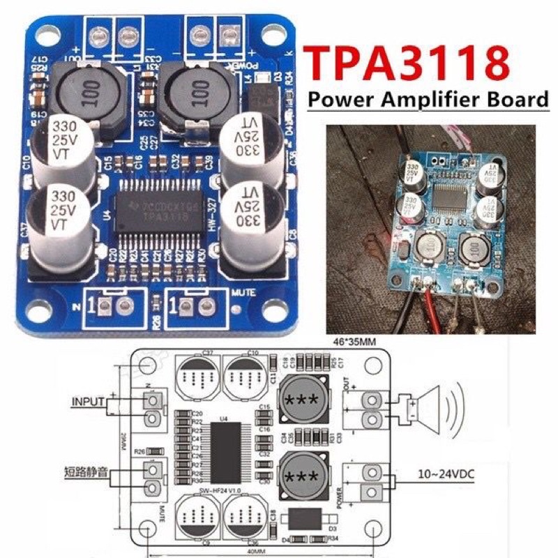 TPA3118D2 TPA3118 CLASS D HIFI SUBWOOFER DIGITAL POWER MONO AMPLIFIER