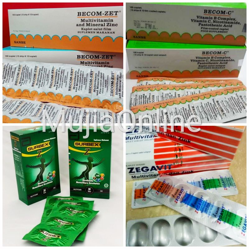 Zegavit Multivitamin 750mg / Hevit C 1000mg / Comvit D 1000iu / Bionicom Zinc / Bexicom Z