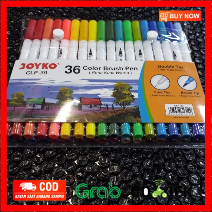 

(BISA COD) Brush Pen / Pena Kuas Warna Joyko 36 Warna