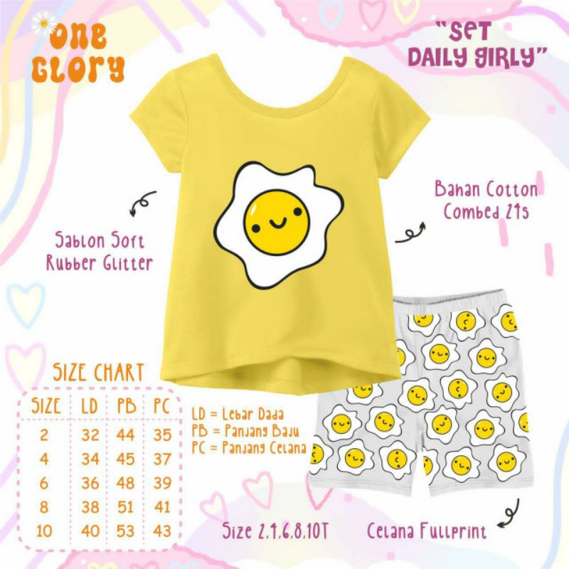 Setelan anak perempuan/ Set daily girly