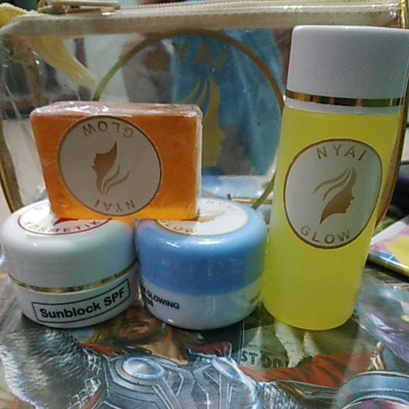 paket krim nyai glow skincare logo gold lama