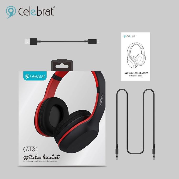 Headphone Wireless Celebrat A18