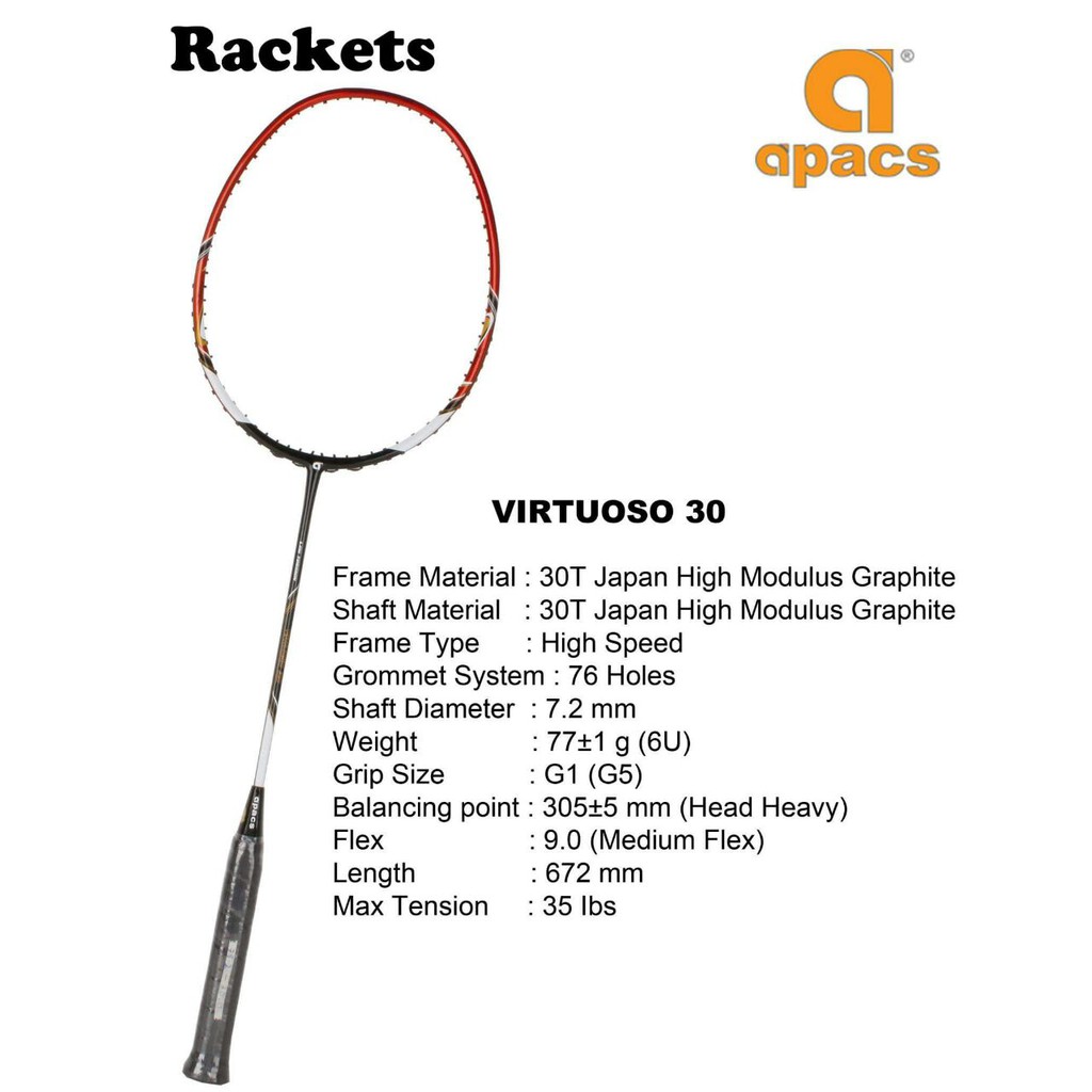 RAKET BADMINTON APACS VIRTUOSO 30