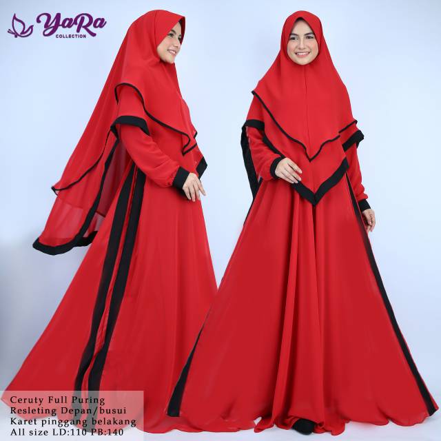 Gamis Set Hijab Gamis Syari Terbaru Yara Collection